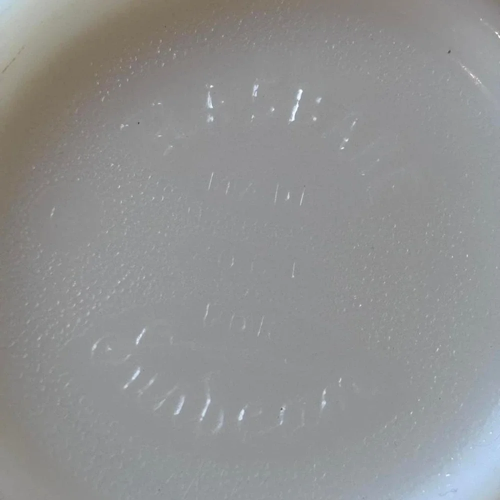 Vintage Glasbake White Milk Glass Spout Mixing Bowl 20CJ Sunbeam Mixmaster